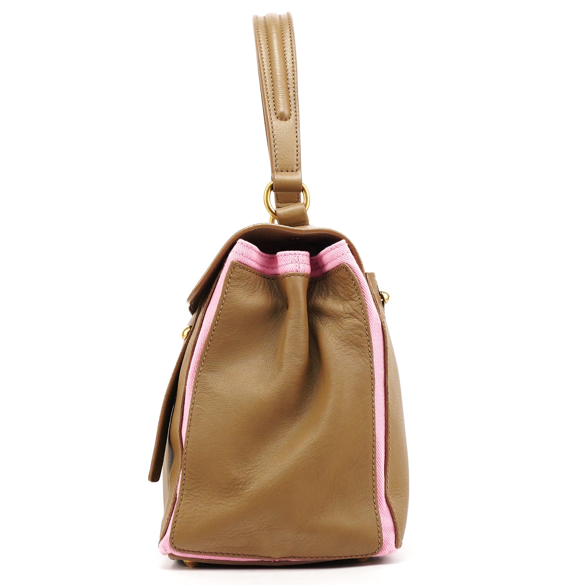 Olive Pink Leather Muse Two 2-Way Bag
