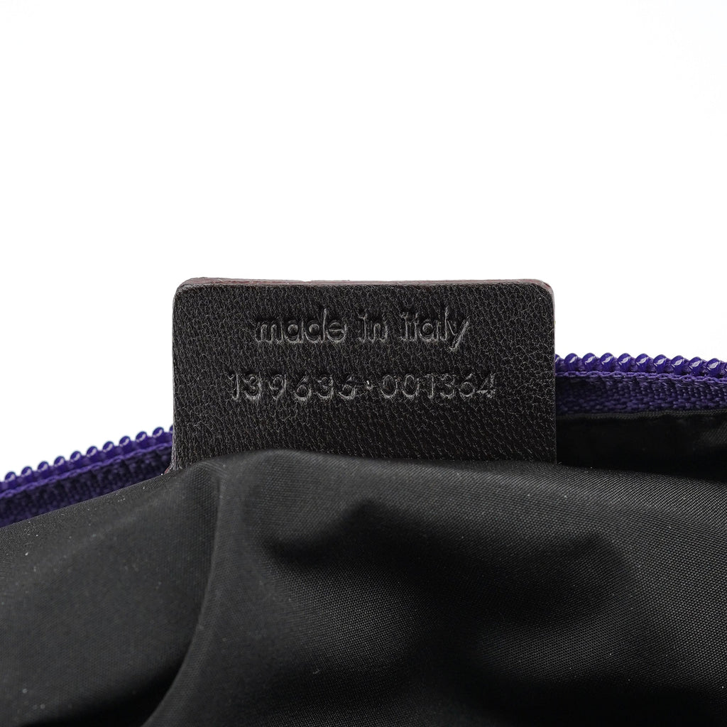 Purple Canvas YSL Shoulder Bag