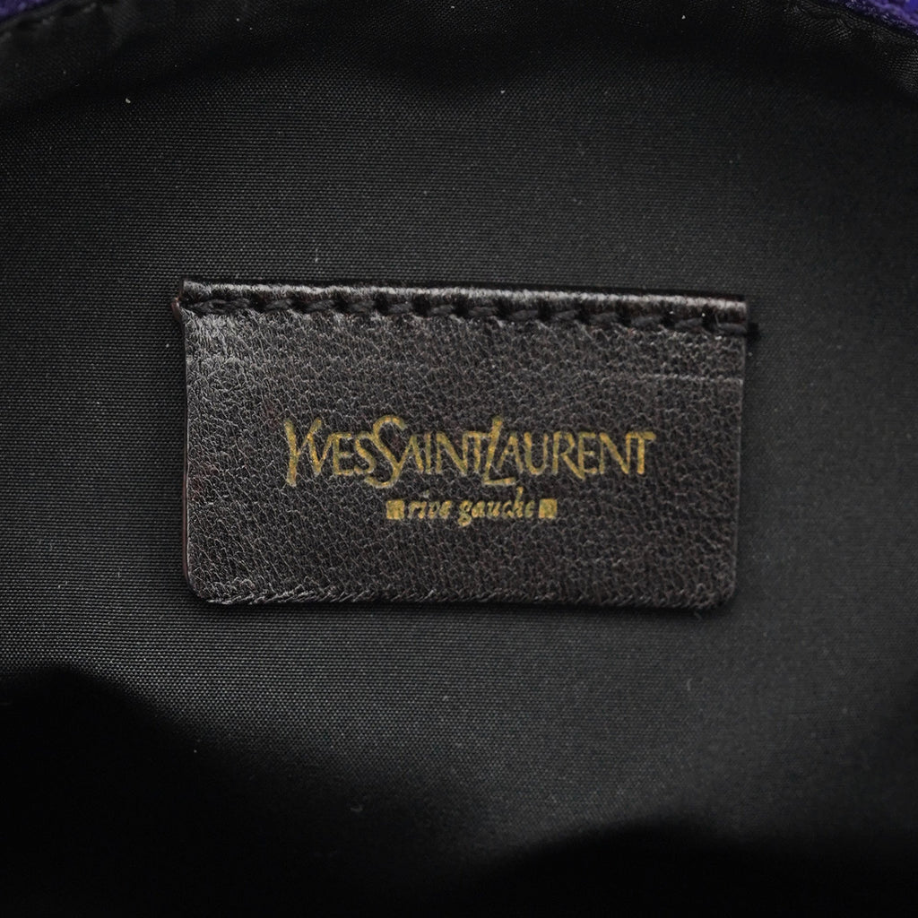 Purple Canvas YSL Shoulder Bag