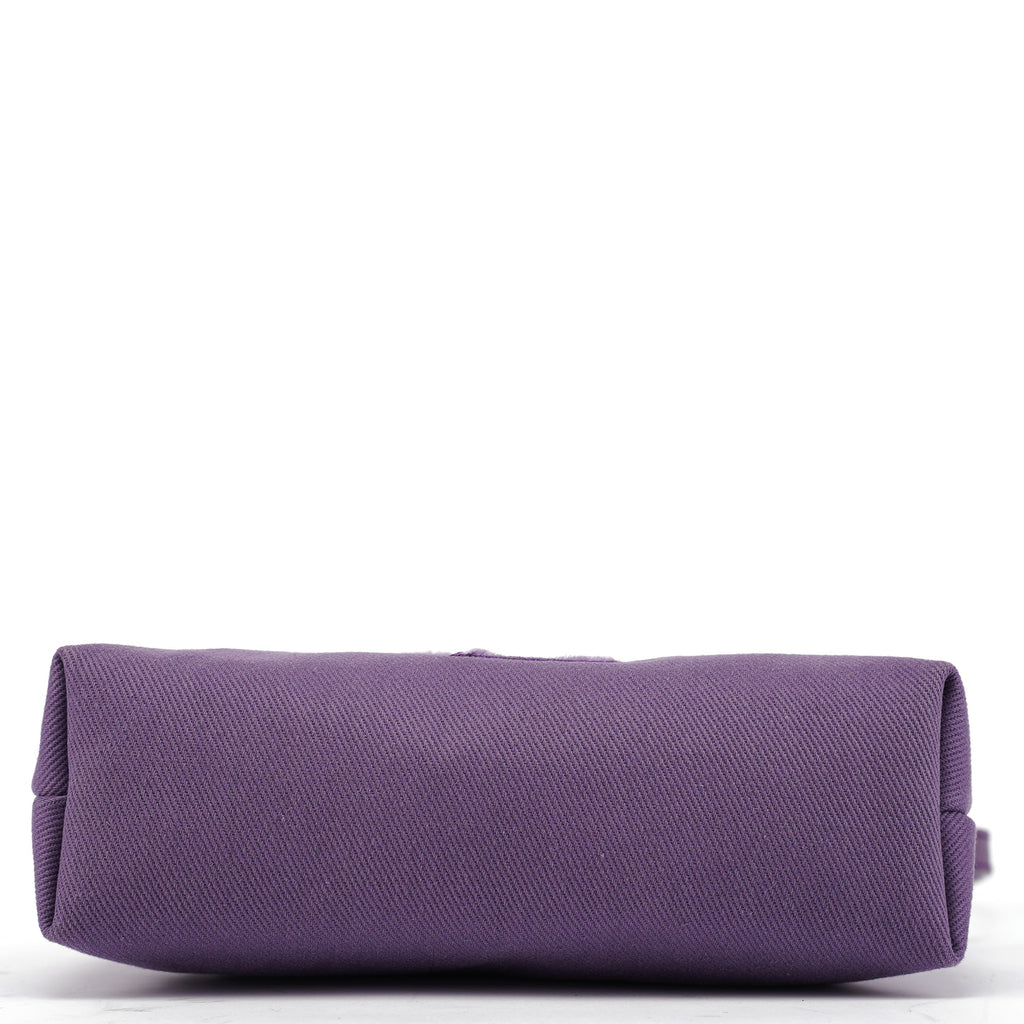Purple Canvas YSL Shoulder Bag