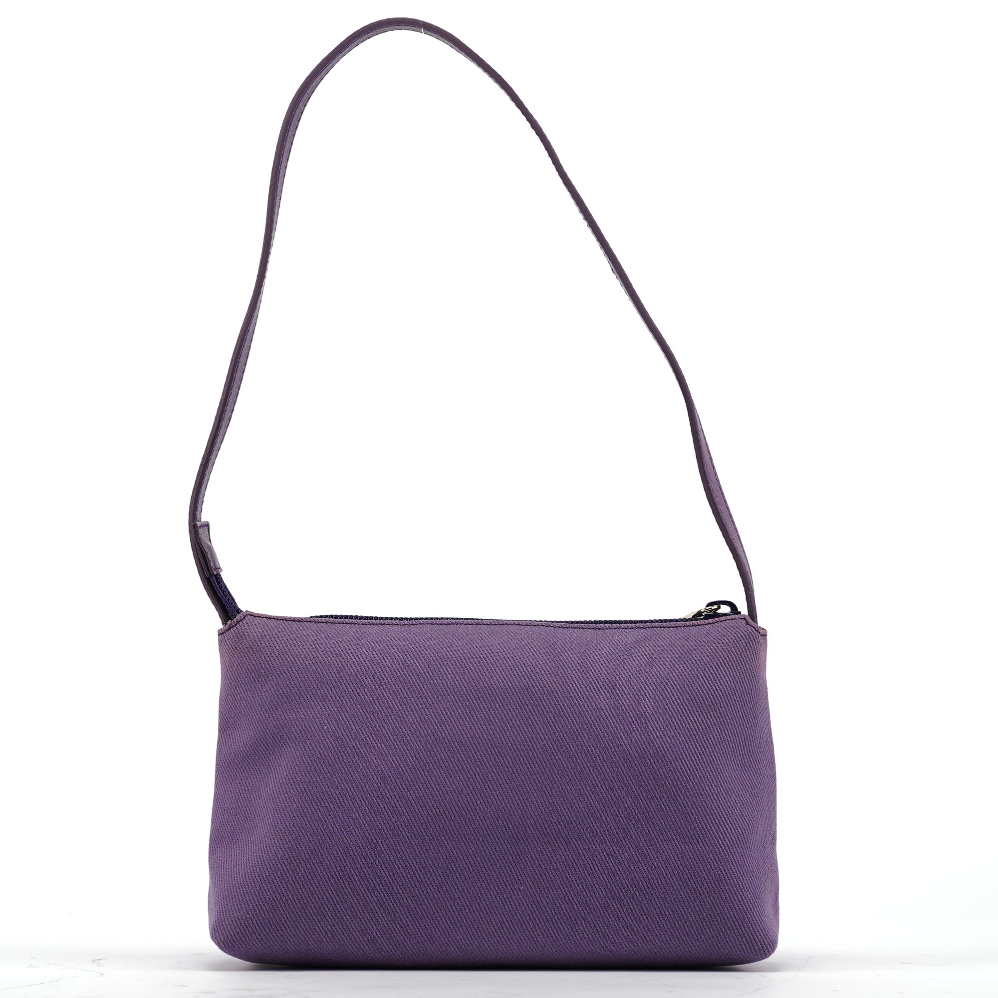 Purple Canvas YSL Shoulder Bag
