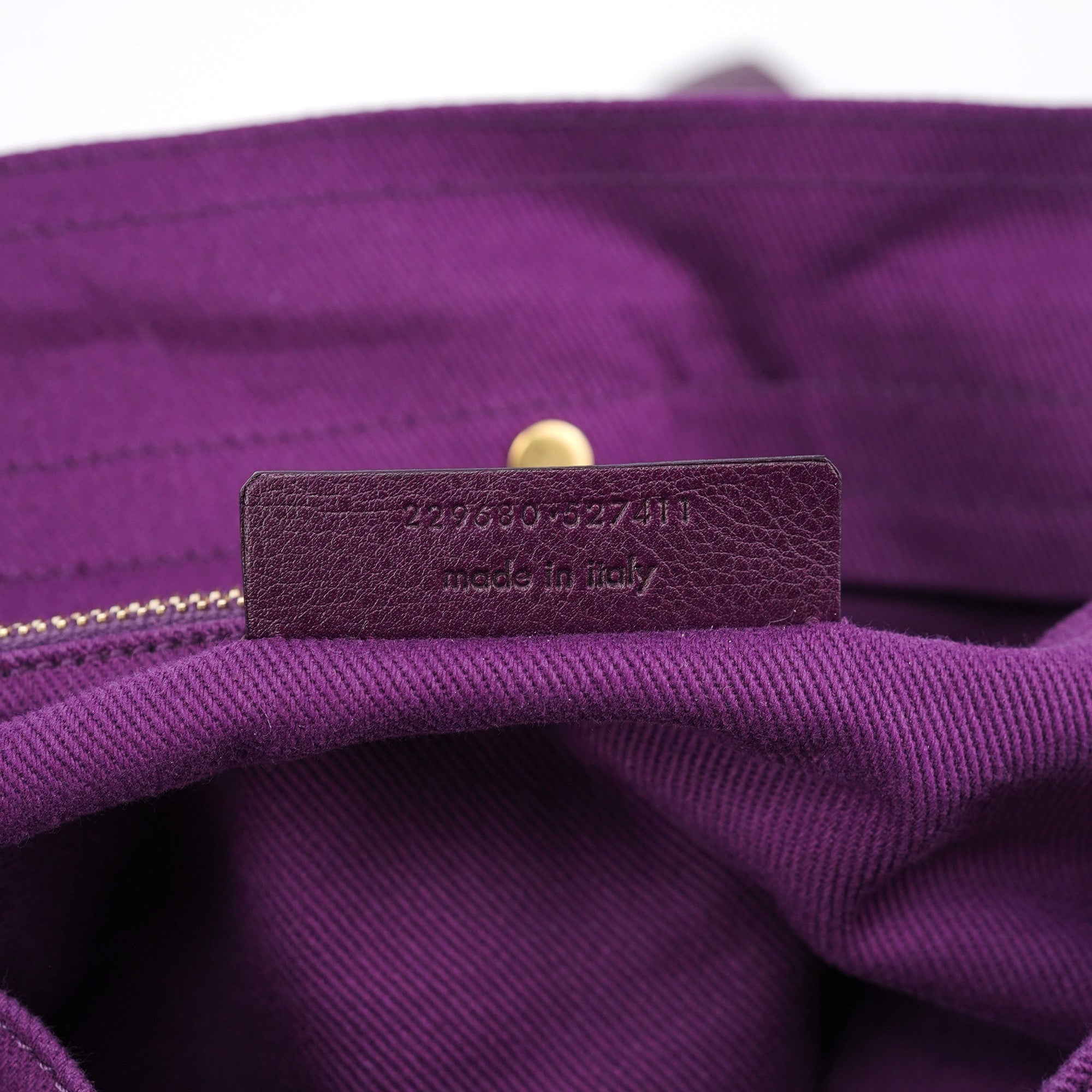 Purple Leather Muse Two Top Handle Bag