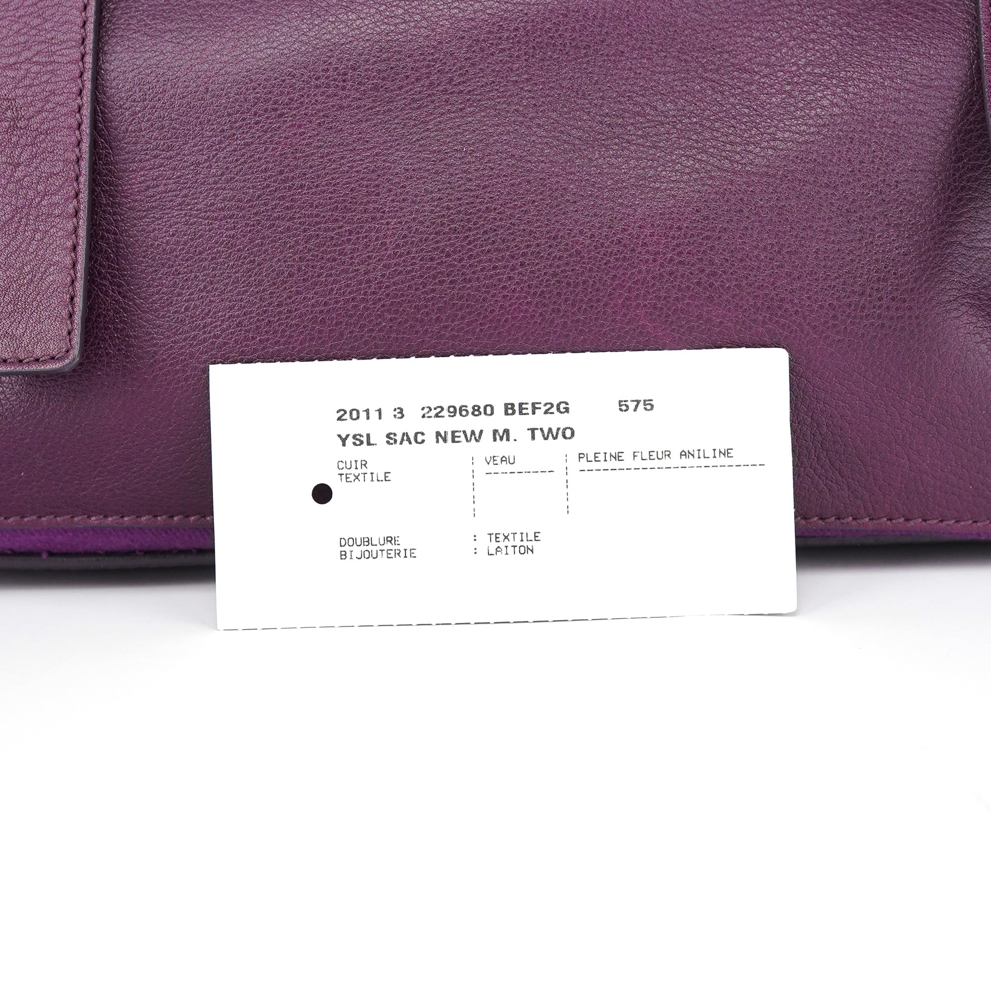 Purple Leather Muse Two Top Handle Bag