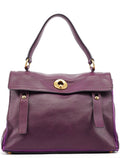 Purple Leather Muse Two Top Handle Bag