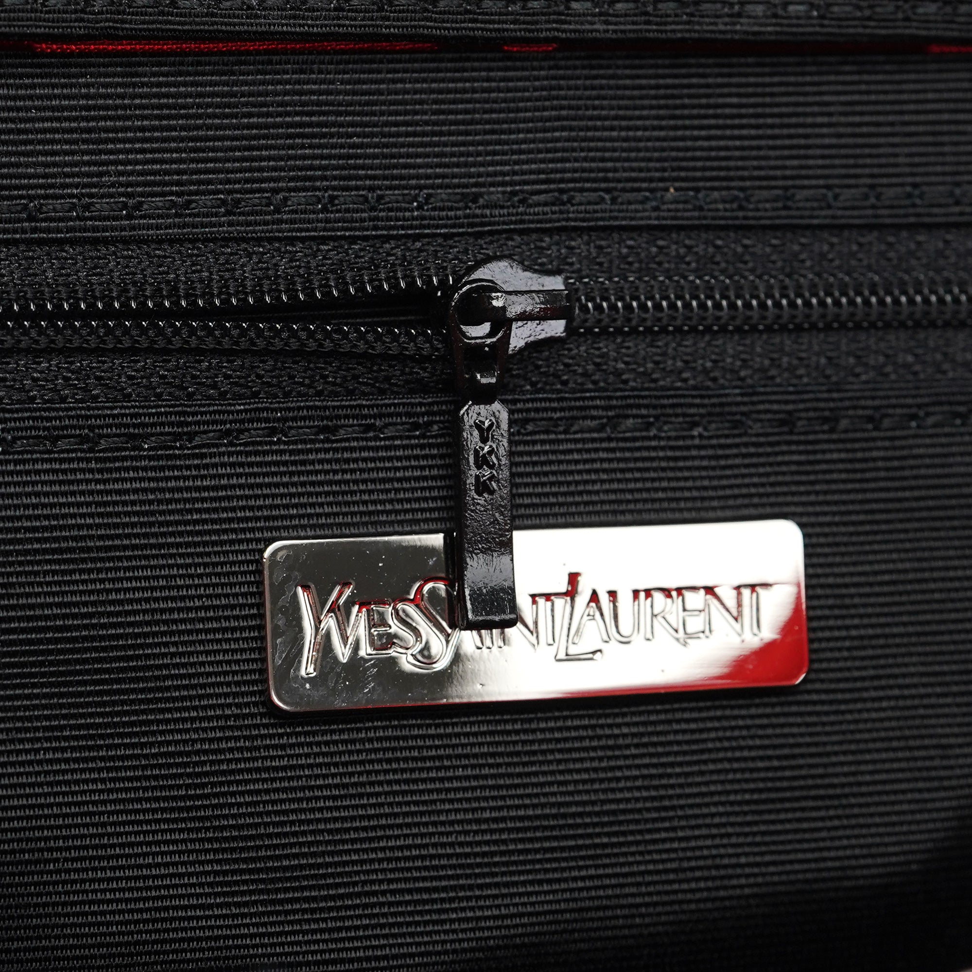 Red Satin YSL Tote Bag