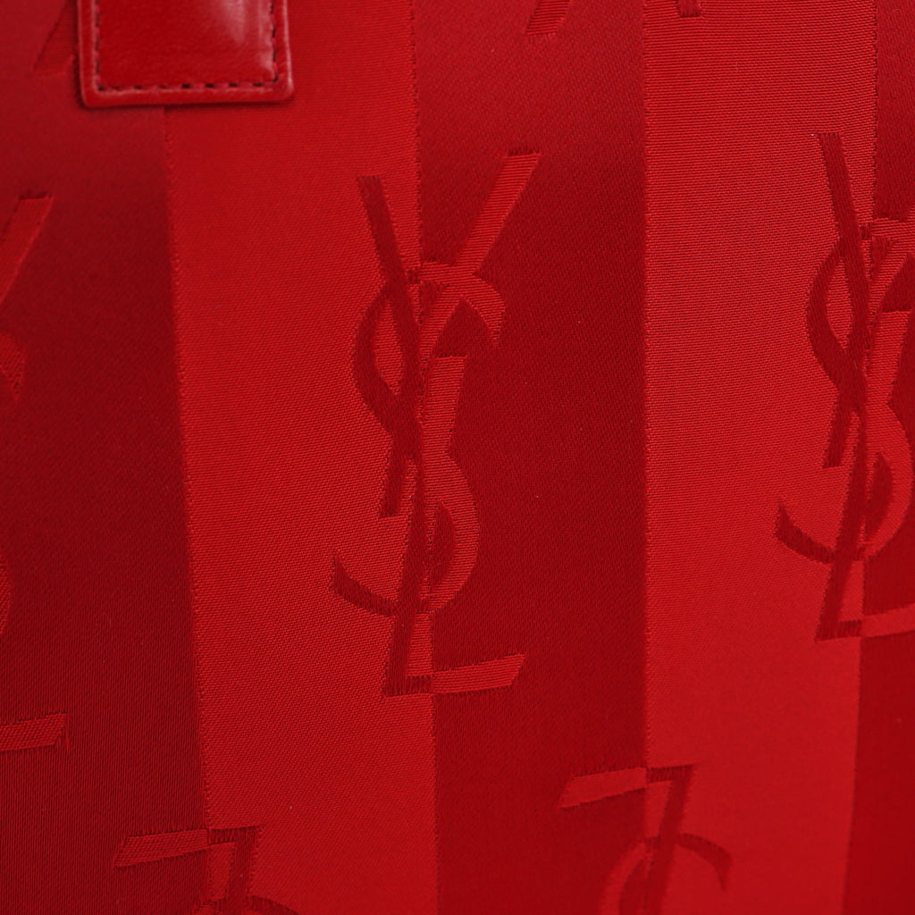 Red Satin YSL Tote Bag