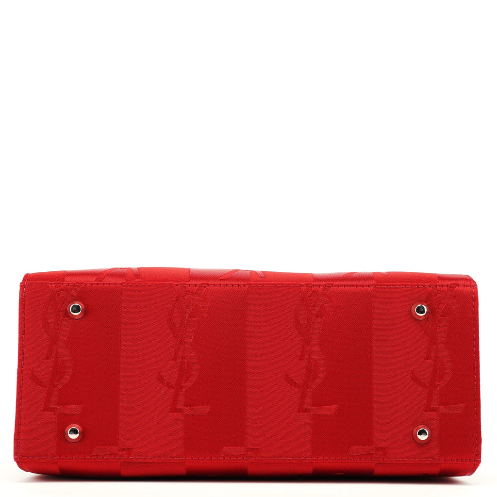 Red Satin YSL Tote Bag