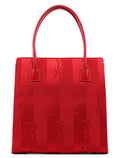 Red Satin YSL Tote Bag