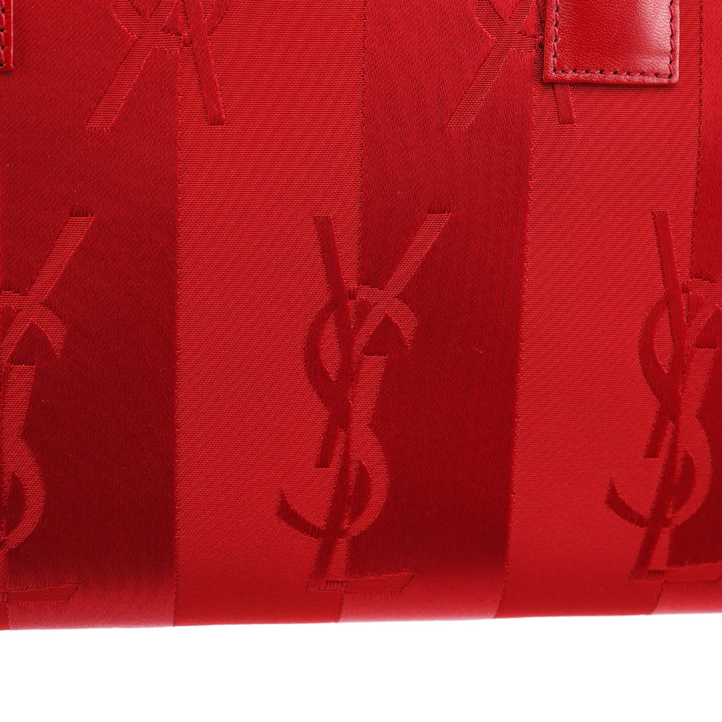 Red Satin YSL Tote Bag