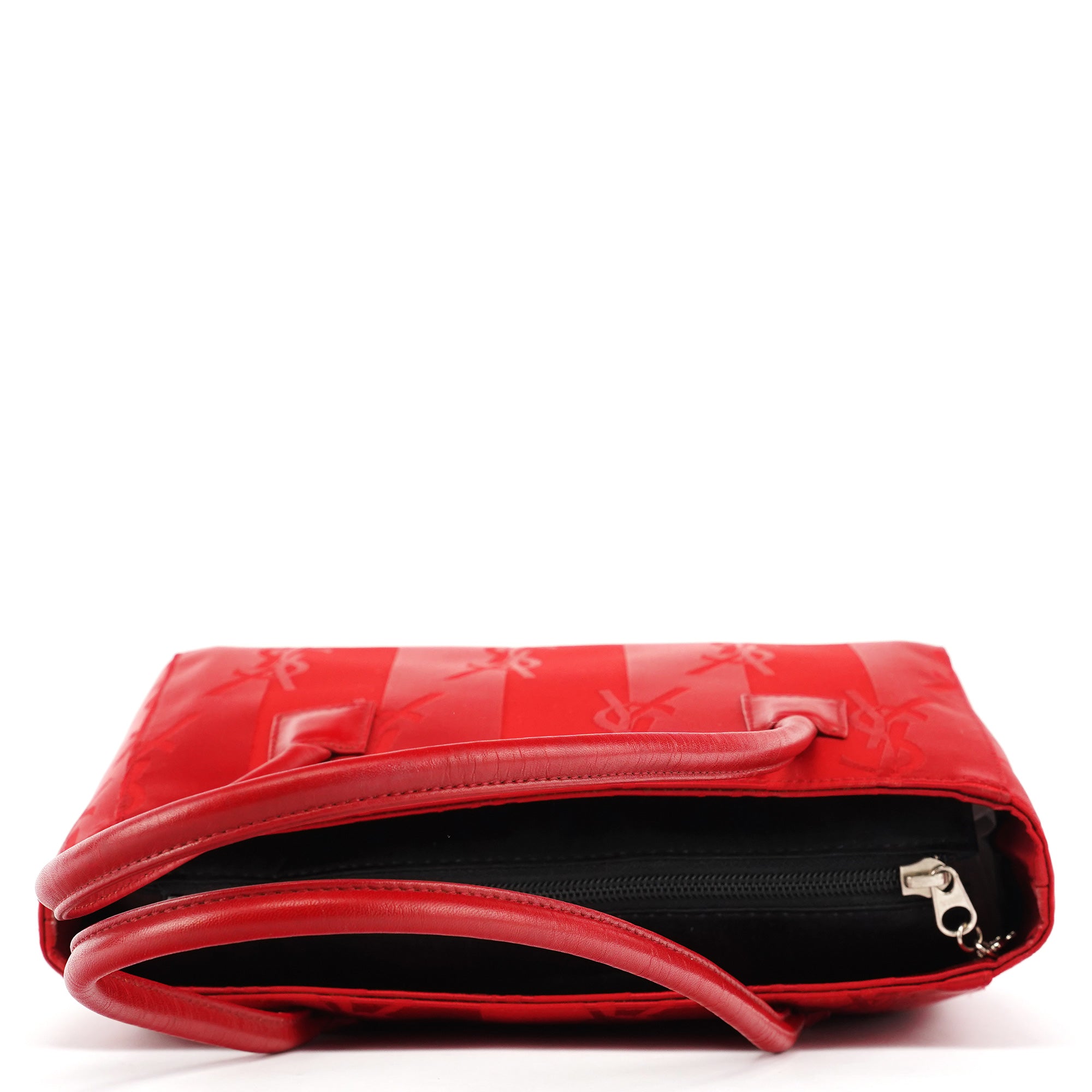 Red Satin YSL Tote Bag