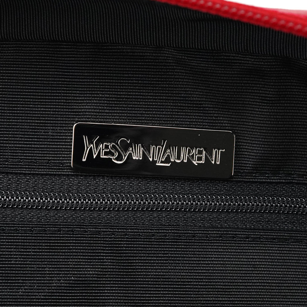 Red Satin YSL Tote Bag