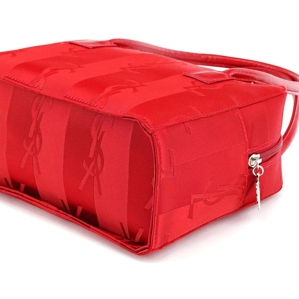 Red Satin YSL Tote Bag