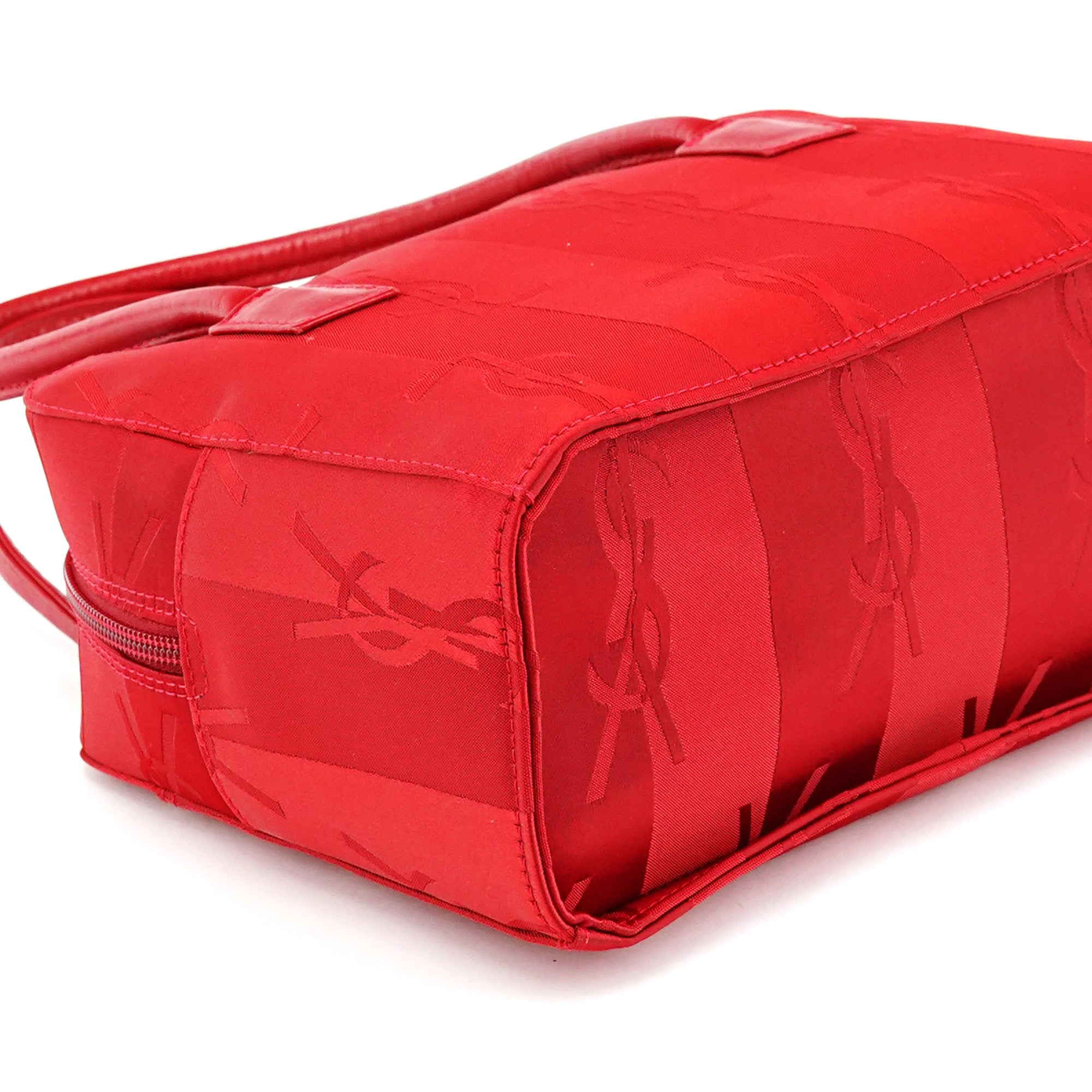Red Satin YSL Tote Bag