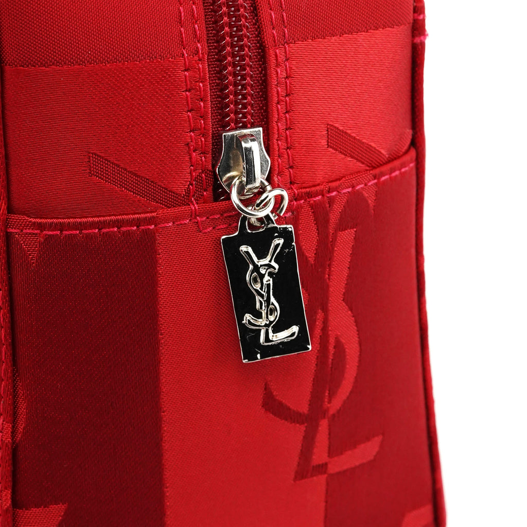Red Satin YSL Tote Bag