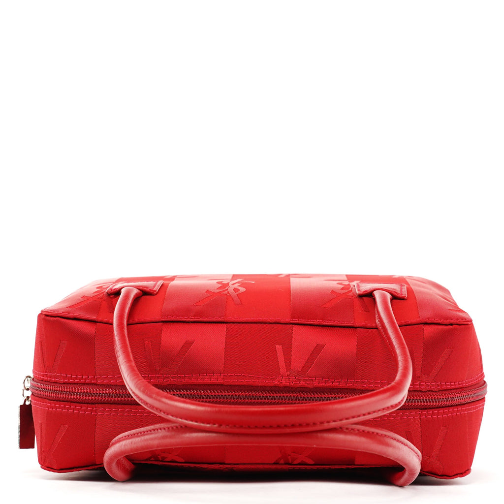 Red Satin YSL Tote Bag