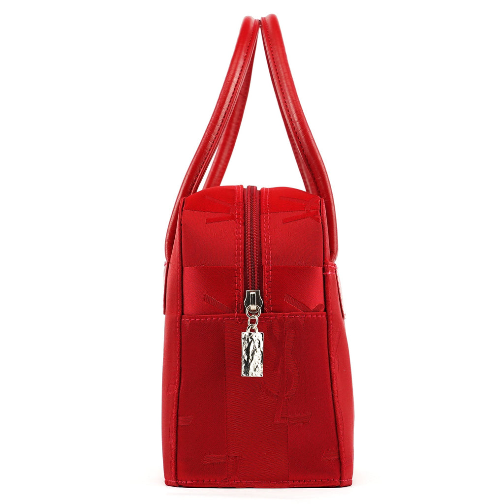 Red Satin YSL Tote Bag