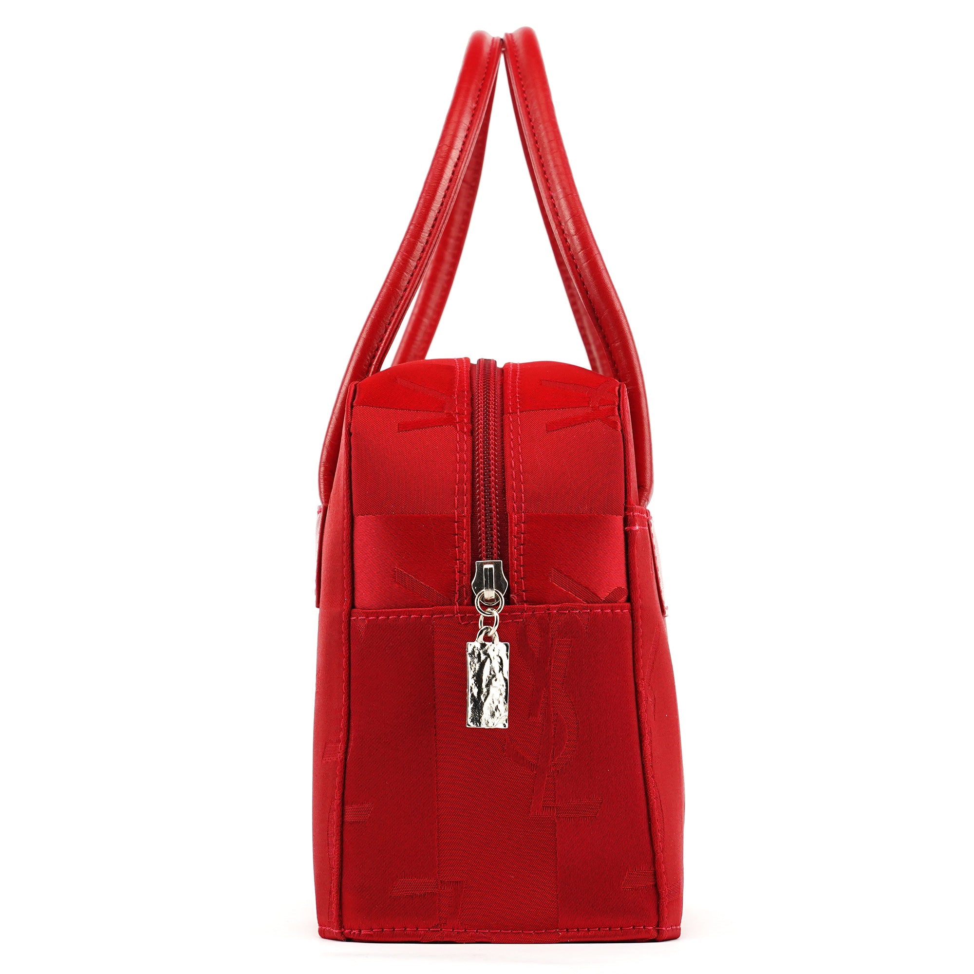 Red Satin YSL Tote Bag