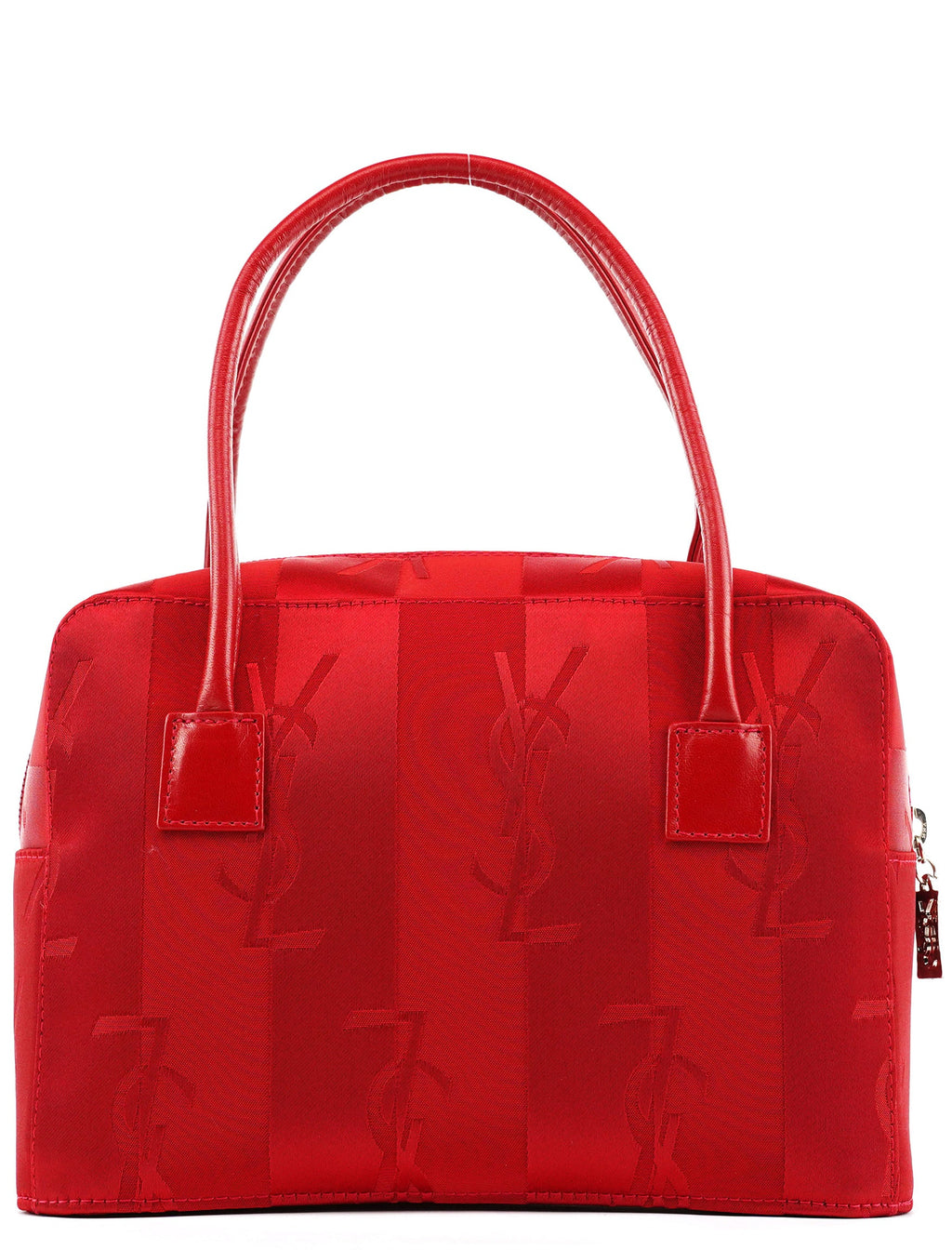 Red Satin YSL Tote Bag