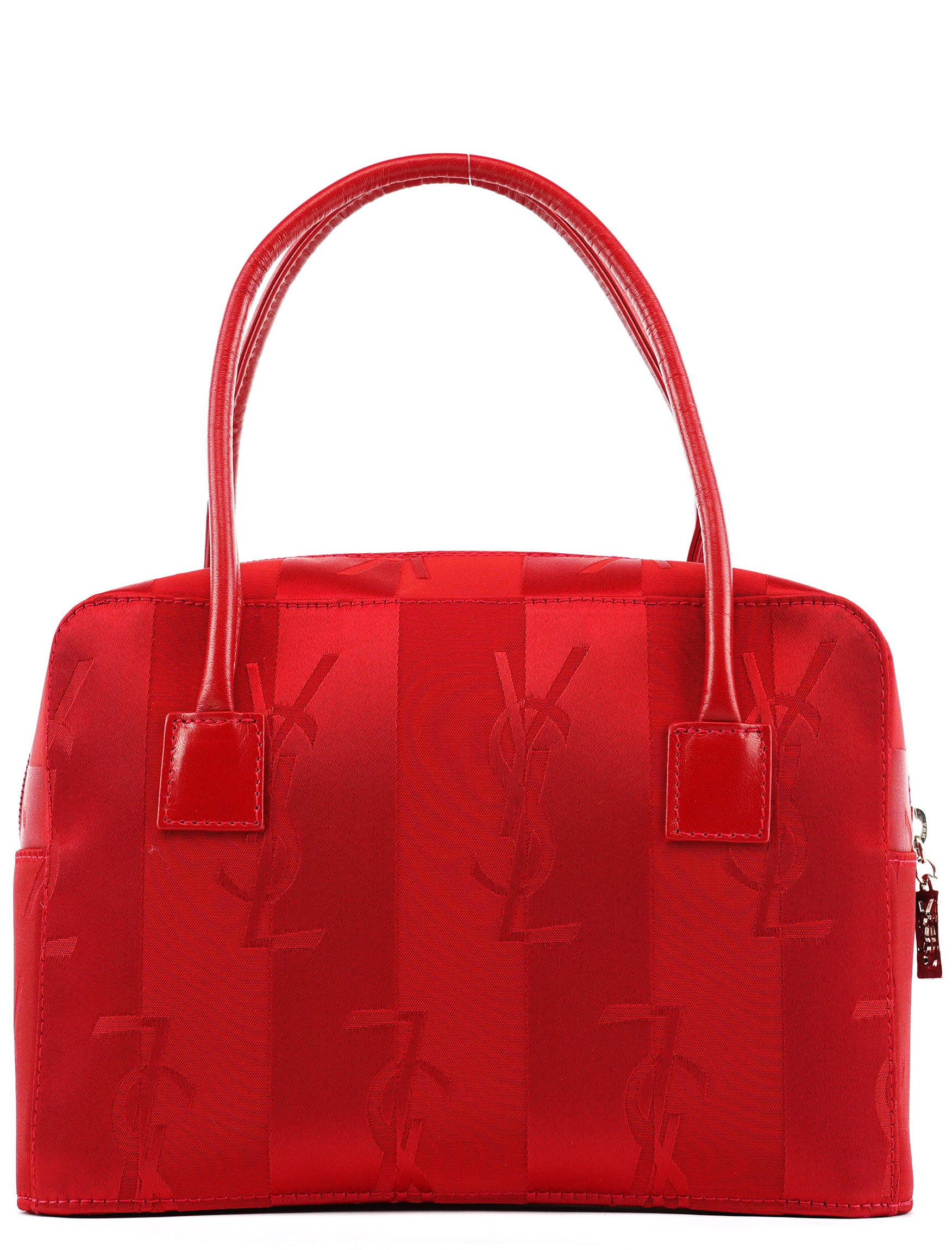 Red Satin YSL Tote Bag
