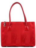 Red YSL Satin Leather Tote Bag