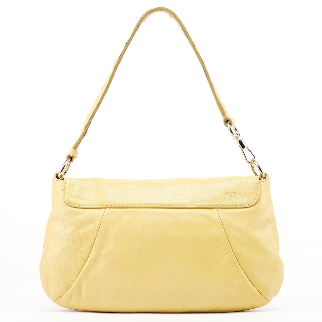 Soft Yellow Calfskin Nadja Shoulder Bag