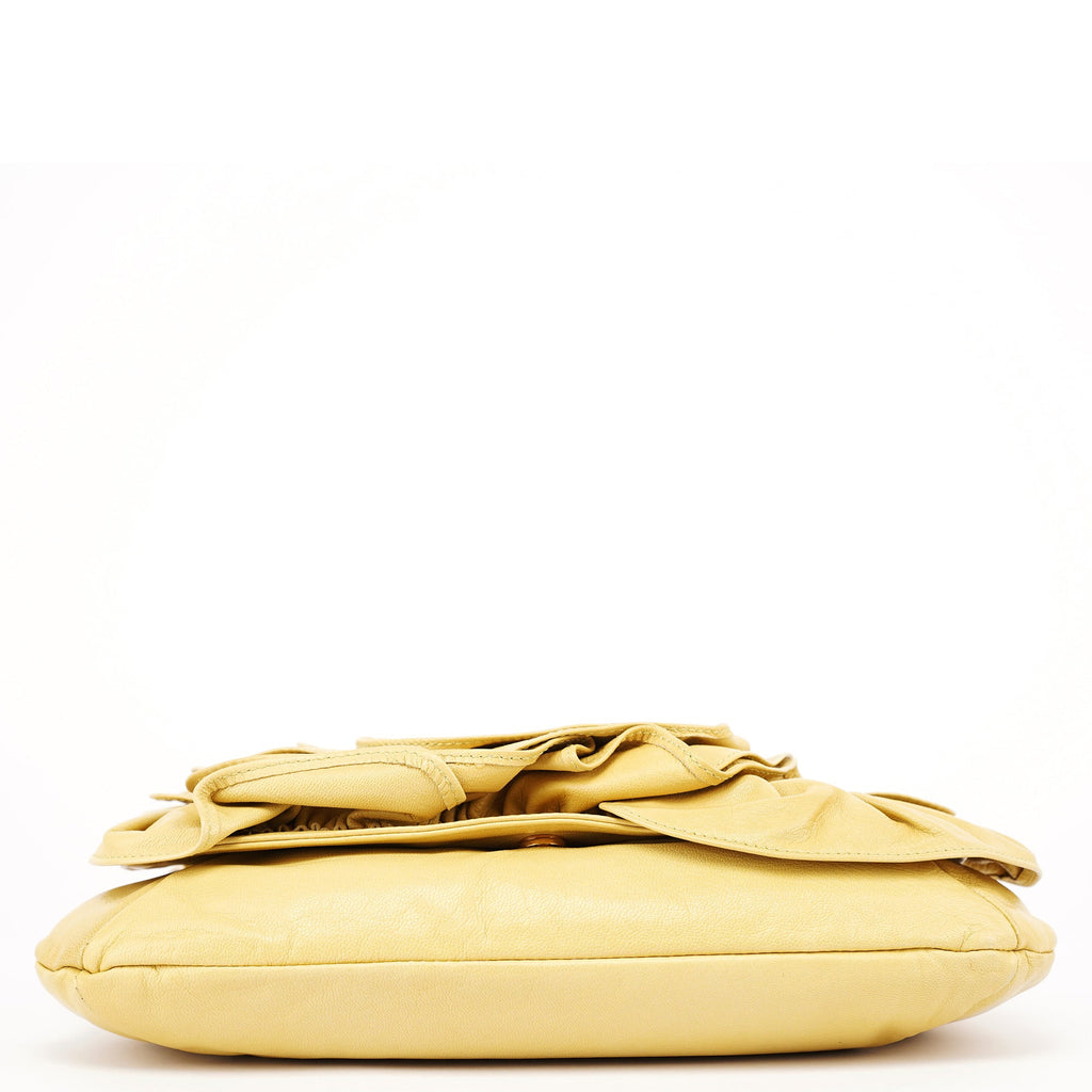Soft Yellow Calfskin Nadja Shoulder Bag