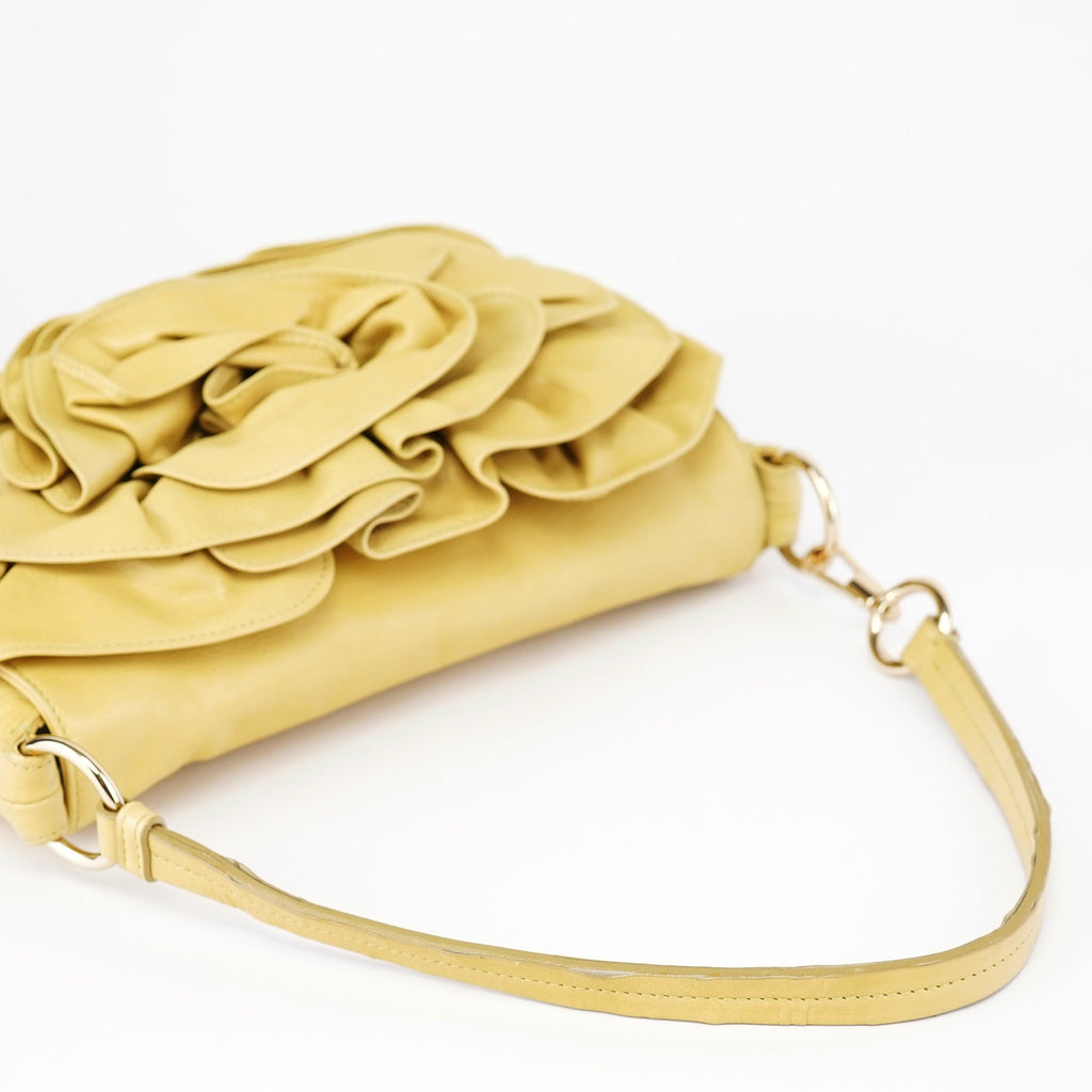 Soft Yellow Calfskin Nadja Shoulder Bag