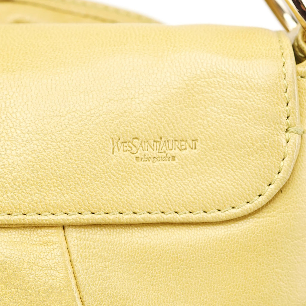 Soft Yellow Calfskin Nadja Shoulder Bag