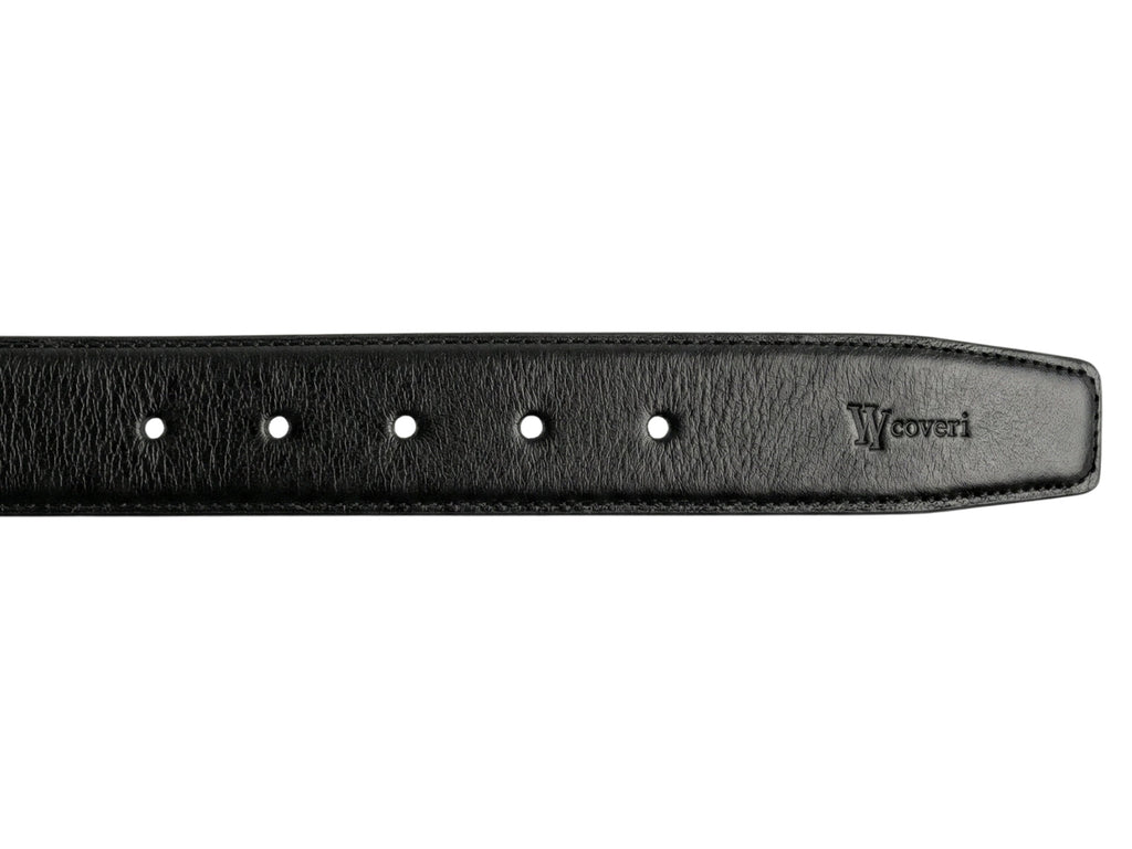 You Young Coveri A3245 Black Leather Adjustable Mens Belt