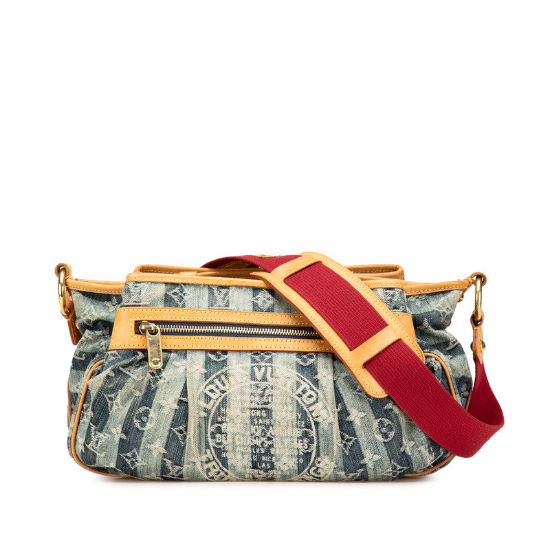 Louis Vuitton Porte Epaule Rayee MM Monogram Shoulder Bag