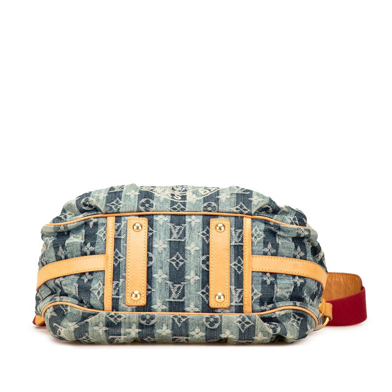 Louis Vuitton Porte Epaule Rayee MM Monogram Shoulder Bag